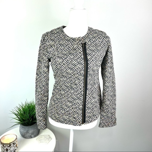 Cabi  jacket womens multicolor geometric print asymmetrical zip up size XS - Picture 1 of 9